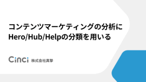 コンテンツマーケティングの分析にHero/Hub/Helpの分類を用いる